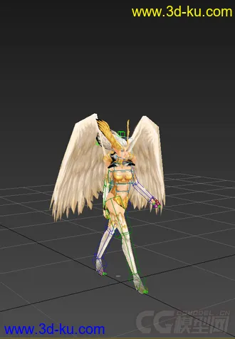 3D打印模型低模免费，天使，带绑定动画的图片
