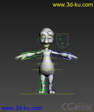 3D打印模型Q版低模，免费，无贴图的图片