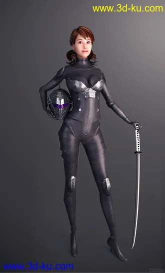 3D打印模型未来女战士的图片