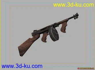 3D打印模型几把精致冲锋枪的图片