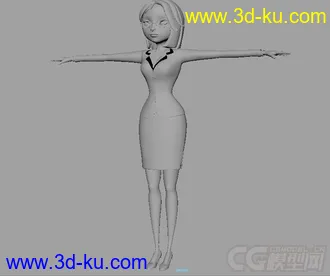 职场女士，MAYA模型的图片