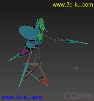 3D打印模型大针蜂带绑定动画的图片