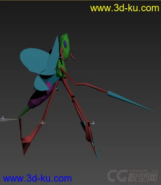 3D打印模型大针蜂带绑定动画的图片