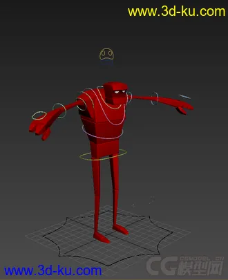 3D打印模型Q版小人物，练习绑定动画用的图片