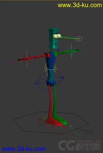 3D打印模型低模免费，带绑定的图片
