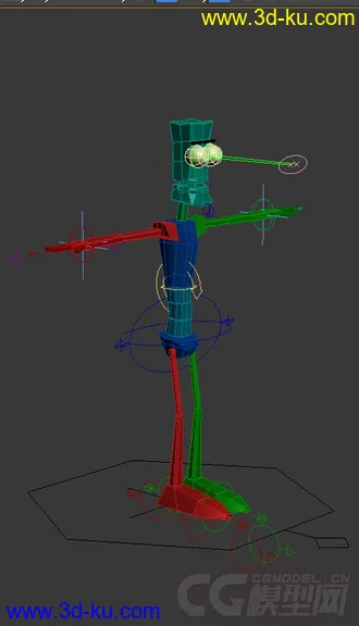 3D打印模型低模免费，带绑定的图片