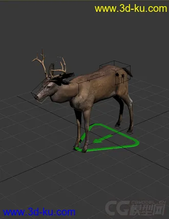 3D打印模型鹿，写实材质的图片