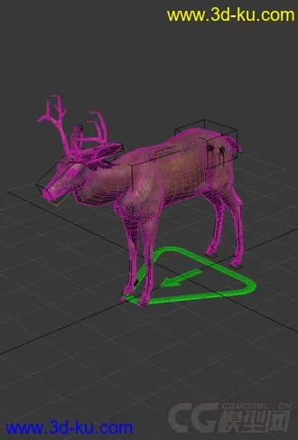 3D打印模型鹿，写实材质的图片
