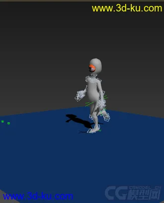 3D打印模型低模免费，绑定动画，外星人，行走的图片