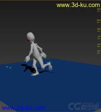 3D打印模型低模免费，绑定动画，外星人，行走的图片
