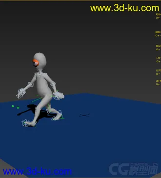 3D打印模型低模免费，绑定动画，外星人，行走的图片
