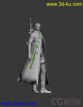 3D打印模型鬼泣，带绑定动画的图片