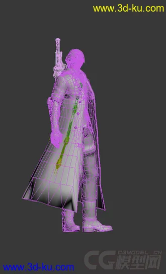 3D打印模型鬼泣，带绑定动画的图片