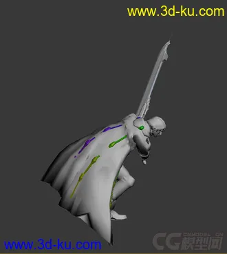 3D打印模型鬼泣，带绑定动画的图片