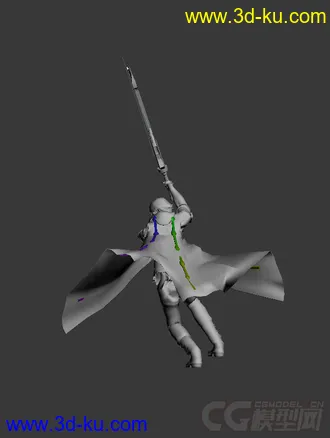 3D打印模型鬼泣，带绑定动画的图片