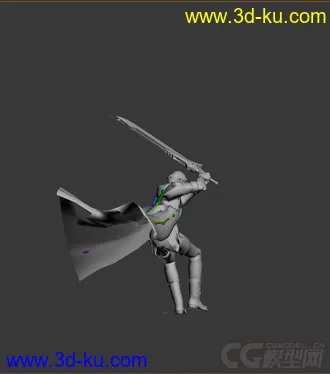 3D打印模型鬼泣，带绑定动画的图片