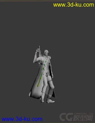 3D打印模型鬼泣，带绑定动画的图片