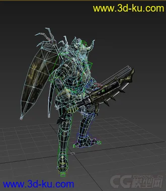3D打印模型怪物，免费下载，绑定动画的图片
