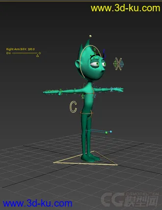 3D打印模型免费怪物，带绑定的图片