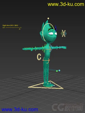 3D打印模型免费怪物，带绑定的图片