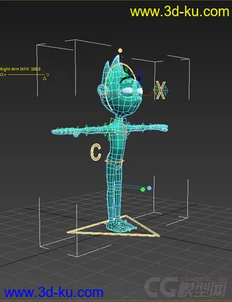 3D打印模型免费怪物，带绑定的图片