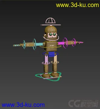 3D打印模型Q版低模，机器人，带绑定的图片