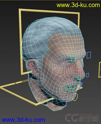 3D打印模型老人头，偏写实的图片