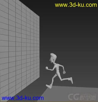 3D打印模型低模免费，绑定动画，跑酷男人的图片