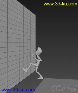 3D打印模型低模免费，绑定动画，跑酷男人的图片