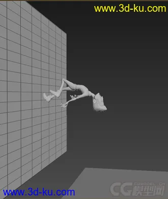 3D打印模型低模免费，绑定动画，跑酷男人的图片