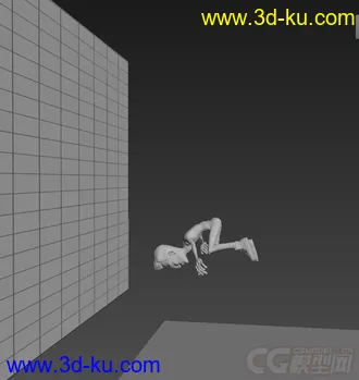 3D打印模型低模免费，绑定动画，跑酷男人的图片