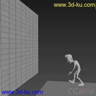 3D打印模型低模免费，绑定动画，跑酷男人的图片