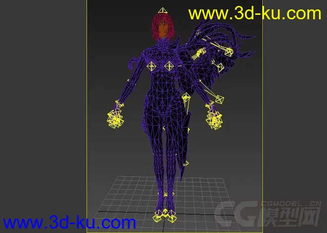 免费有绑定女精灵战士模型的图片1