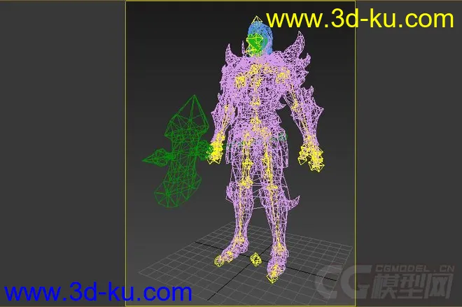 免费有绑定斧头战士模型下载的图片1