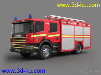 3D打印模型消防车的图片