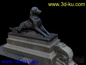 3D打印模型门头小狗雕塑的图片