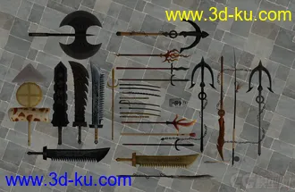 战国BASARA4的全套游戏角色模型包括道具物品的图片