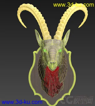 3D打印模型羊头装饰的图片