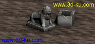 3D打印模型CG 石像 石狮 石器的图片
