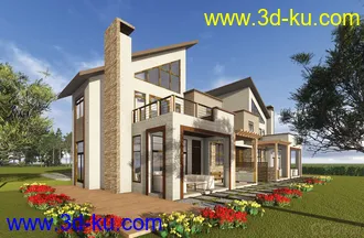 3D打印模型小别墅一栋的图片