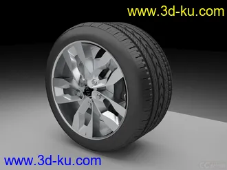 3D打印模型起亚k5精细轮胎的图片