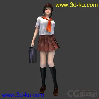 3D打印模型女学生  有动画的图片