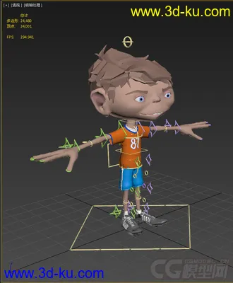 3D打印模型免费，男生，带绑定的图片