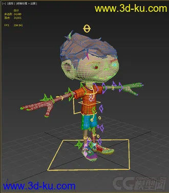 3D打印模型免费，男生，带绑定的图片