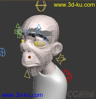 3D打印模型老人，低模免费带绑定的图片
