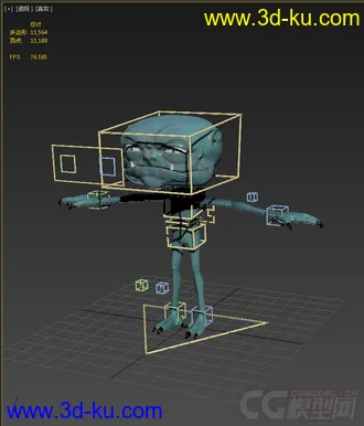 3D打印模型怪物，带绑定的图片