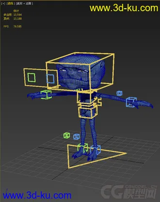 3D打印模型怪物，带绑定的图片