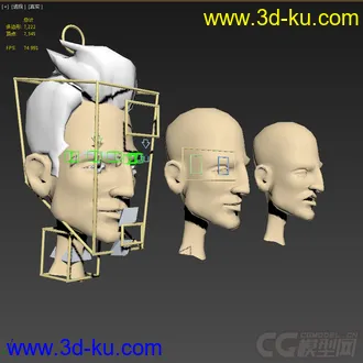 3D打印模型免费，男人头的图片
