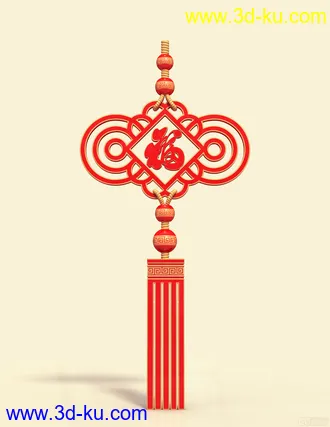 3D打印模型创意中国结的图片