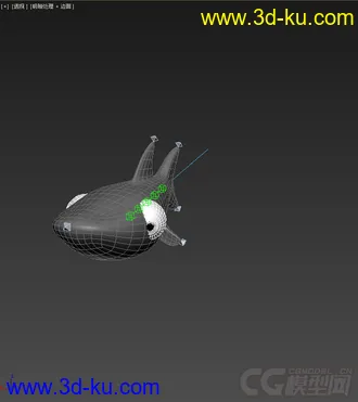 3D打印模型Q版鲨鱼，带绑定的图片